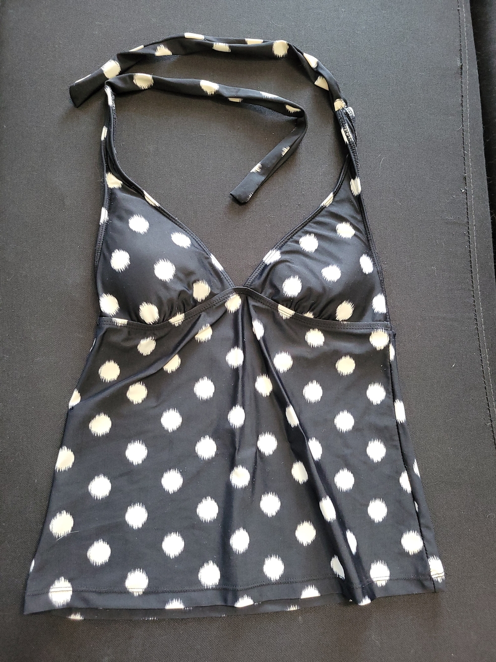 Target Black and White Polka Dot Halter Tankini Top